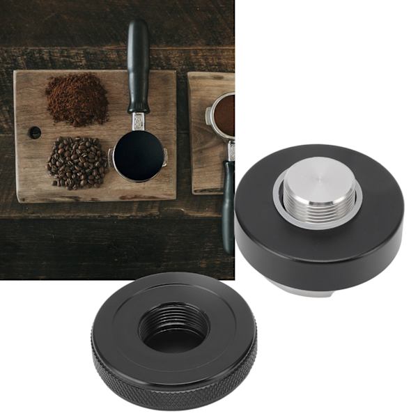 Kaffedistributör Justerbar Djup Tamper Press Hammer Distributionsverktyg för Hemmakontor 53mm / 2.09in