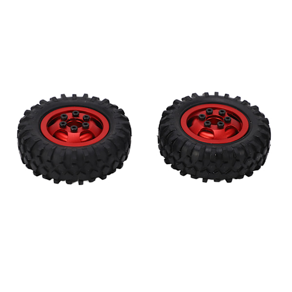 2 st/set 55 mm metallfälgar däck set för AXIAL SCX24 1/24 RC bilhjul fälg gummidäck röd