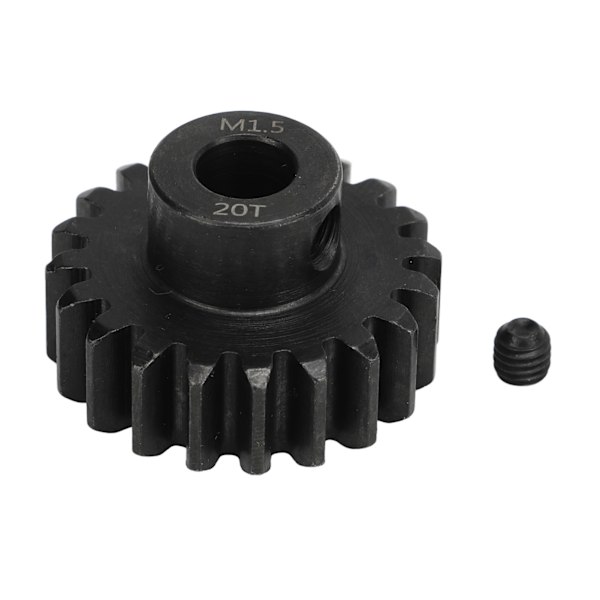 RC-bilmotorväxel M1.5 8 mm innerhål i stål RC-kugghjul med M5-setskruv för 1/5 modellfordon 20T