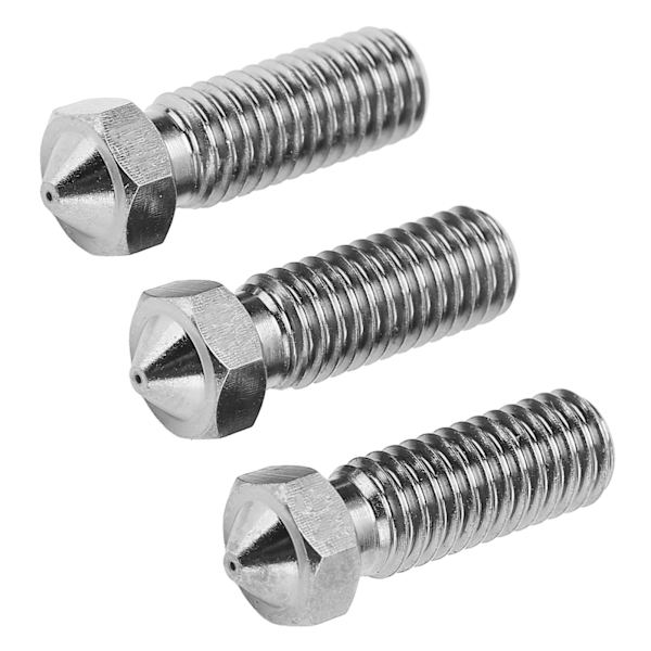 3 st Härdat Stål Vulkanmunstycke Högtemperatur 3D-utskrift Extruder Print Head 1.75mm M60.8mm