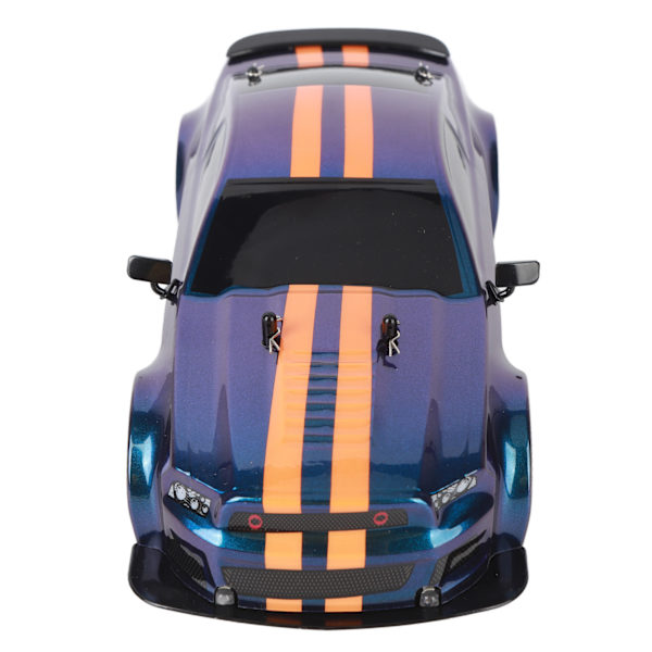 1/14 RC Driftbil Anti Interferens 2.4G Fjärrkontroll 4WD RC Racing Bilmodell med Frontljus 2 Set Hjul Singelbatteri