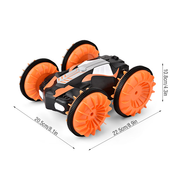 6CH Land Water Radio Control Model Car RC Toy Car 2.4GHz DC 6V (orange)