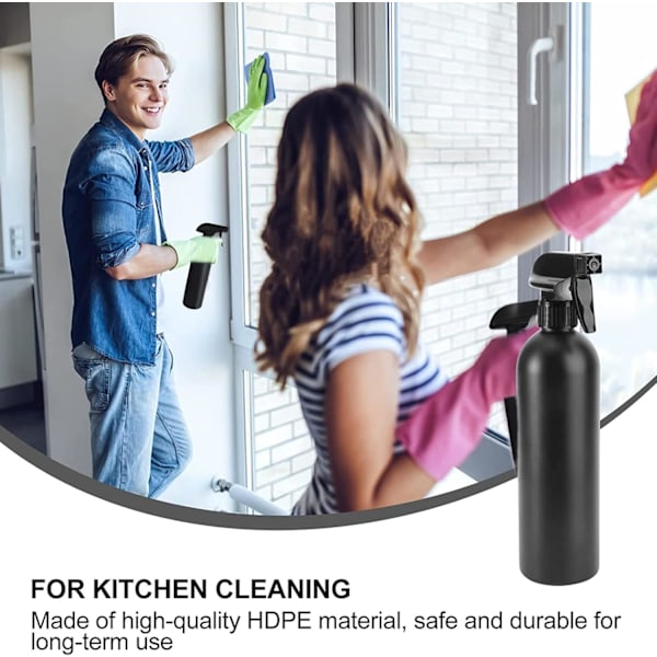 Ergonomisk Design Plast Sprayflaska, Säkert Material Justerbar Fin Dimspruta För Hushållsrengöring, 500ml Kraftig Läcksäker Spruta, Bred