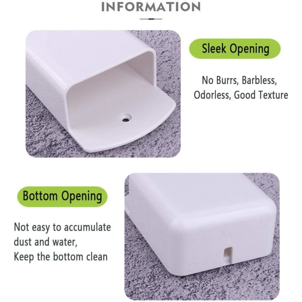 2-pack Fjärrkontrollhållare Väggfäste, självhäftande Universal Fjärrkontrollhållare Media Controller Organizer Box Fjärrhållare Väggfäste för kontor