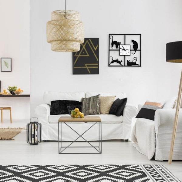 Kreativ 3D-stil Klocka, Elegant Långvarig Väggdekoration, Högkvalitativ Akrylskiva Icke Tickande Tyst Konstnärlig Klocka för Hemmakontor Café