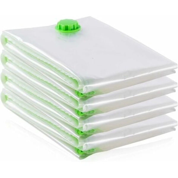 4-pack gigantiska extrastora vakuumförvaringspåsar [130x100cm] för kläder, täcken/sängkläder (4 st (XL))
