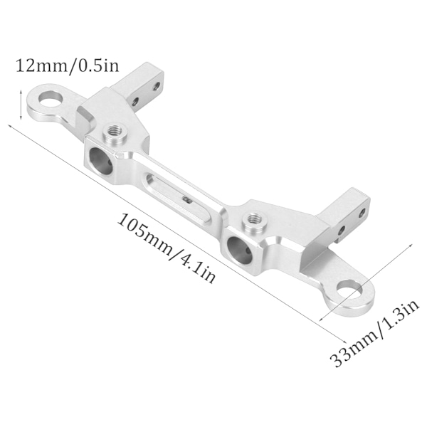 Aluminiumlegering Bakre Stötfångare Svans Bil Skalpelare Stöd för Axial scx10 III 1/10 RC Bilar Silver