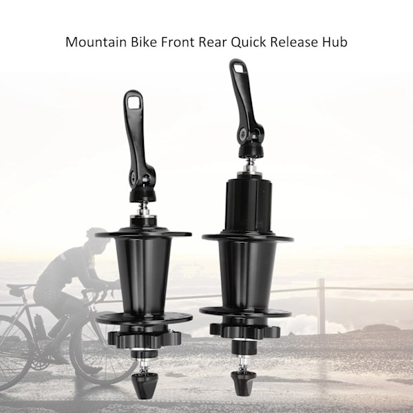 PASAK Cykelskivbroms Snabbkoppling Nav 32 Hål Aluminiumlegering Mountainbike Fram 100mm Bak 135mm Nav Svart