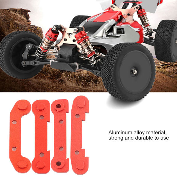 Förstärkt svingarm fast uppsättning RC bil uppgraderingstillbehör passar för Wltoys 144001 1/14 röd
