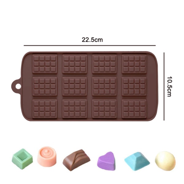 Form med 12 chokladkakor, chokladkaka, choklad