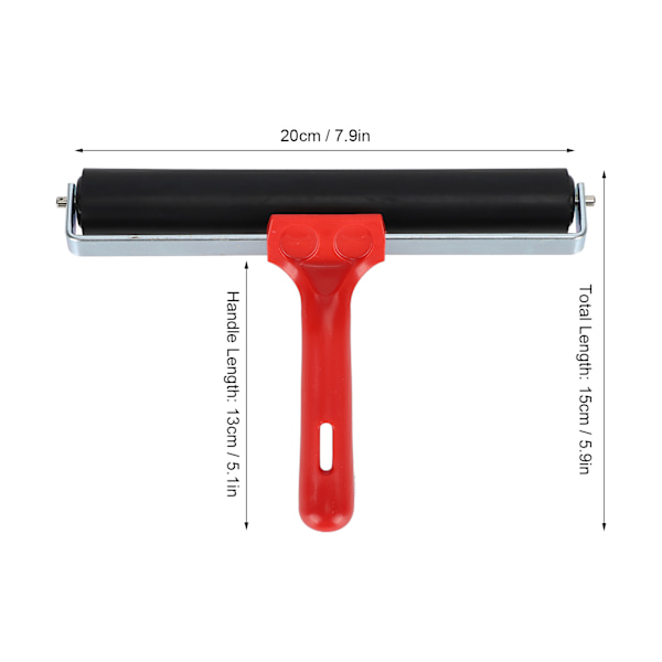 Diamantmålning Rulle Gummi Brayer Tryckning Bläckning Limning Applicering Konstmaterial 20cm