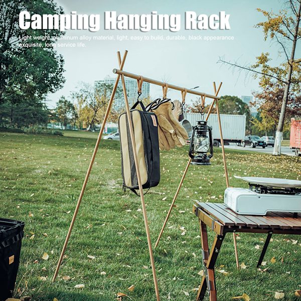 Lätt camping hängande rack krok design aluminiumlegering utomhus camping hängande rack för grillfest picknick
