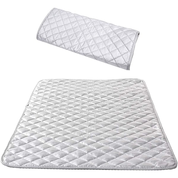 Isolerat Strykbrädeöverdrag Ångstryköverdrag Bärbar Bord Bomullsstrykmatta för Tvättmaskin Torktumlare Resa Hem 48 * 85 cm (1 styck)