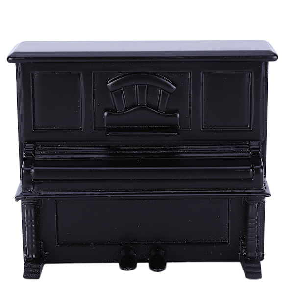 1:12 Dockhus Miniatyr Trä Piano Leksak Dockhus Dekoration TillbehörSvart