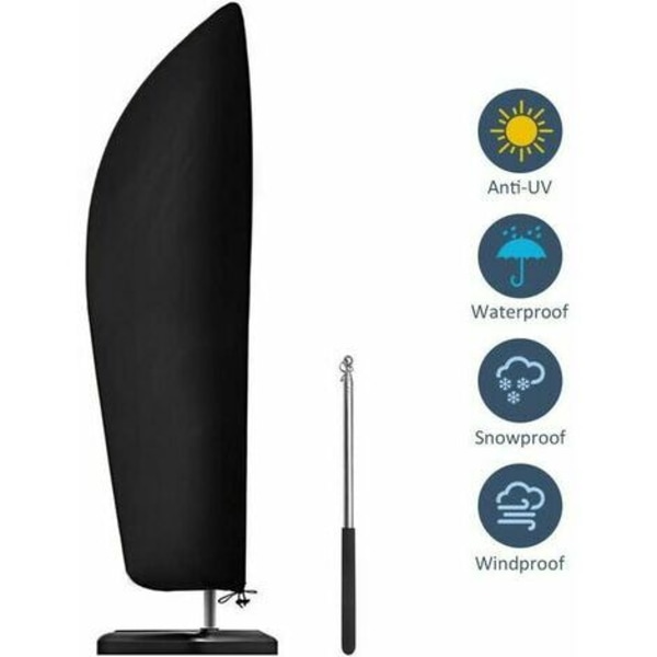 Skyddande överdrag för 2 till 4 m offset parasoll 210D Oxfordtyg Vattentät damm UV-resistent 280 x 30/81/46 cm STOL