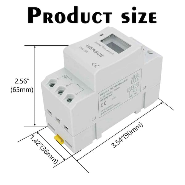 Elektronisk relætimer til AC220V-systemer, LCD-display digital programmerbar timer med ugentlig programmerbar lyskontaktfunktion
