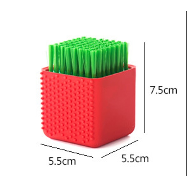 2-pack silikon tvättborste skrubb multi-användning hushåll kläder tvättborste dubbelanvändning skrubbborste för kläder underkläder skor, plast mjuk