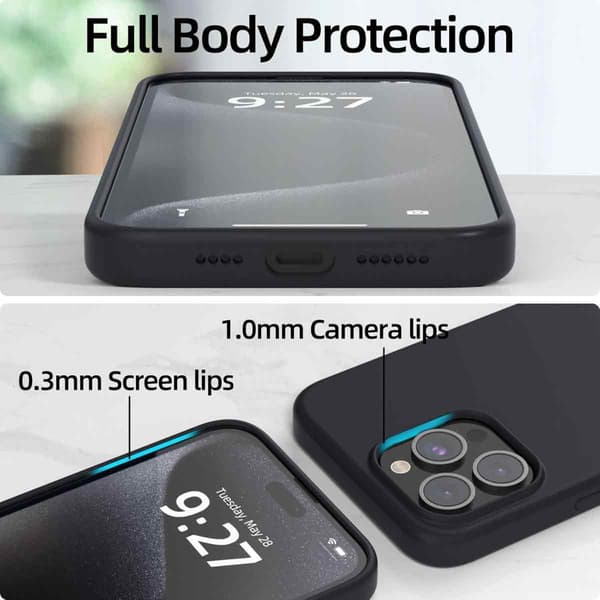 Blødt TPU-cover til iPhone 14 Pro - Slankt og sort