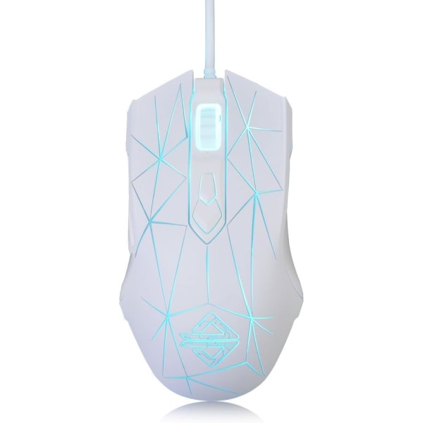 RGB Gaming Mus, Programmerbar 7 Knappar, Ergonomisk LED-Bakgrundsbelyst USB Gamer Möss Dator Laptop PC, för Windows Mac OS Linux, Star White$Gaming Möss