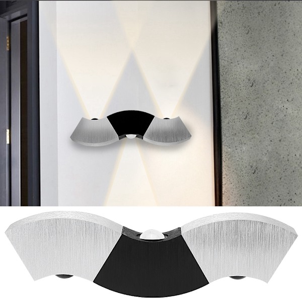 Dekorativ Vägglampa för Inomhusbruk, Vardagsrum Sovrum, Modern LED-Vägglampa Med Unik Vågformad Design Och Mjukt Ljus För Ögonskydd
