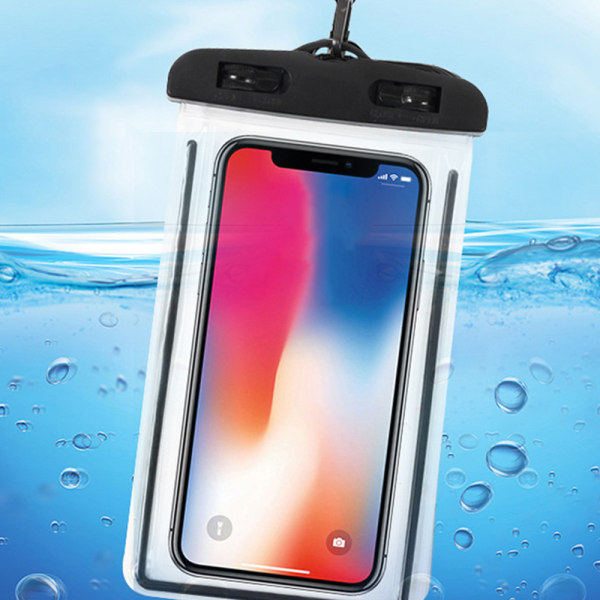 2 st vattentät telefonväska Undervattens vattentät med rem
