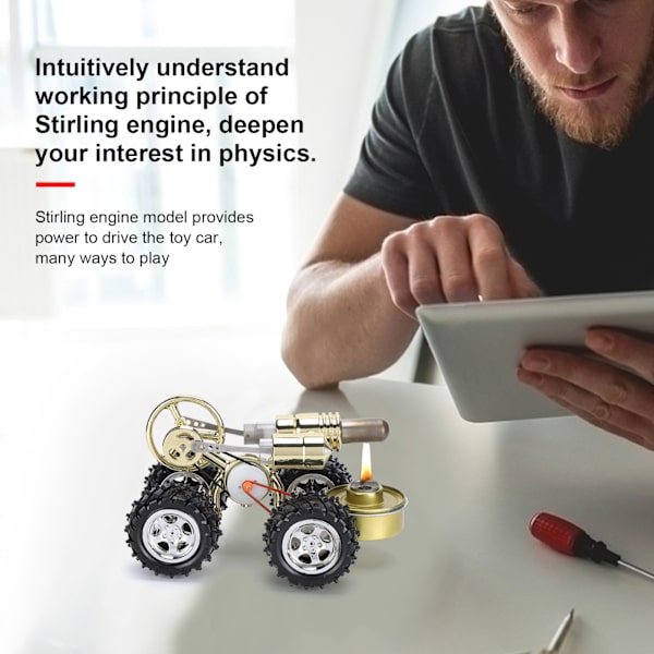 Stirlingmotormodell Miniatyrbilmotor Pedagogisk Fysik Vetenskapsexperiment Leksakspresenter