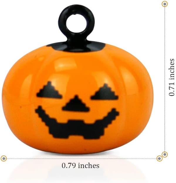 Set med 10 mini Halloween pumpaklockor Jack-O-Lanterns Creative O