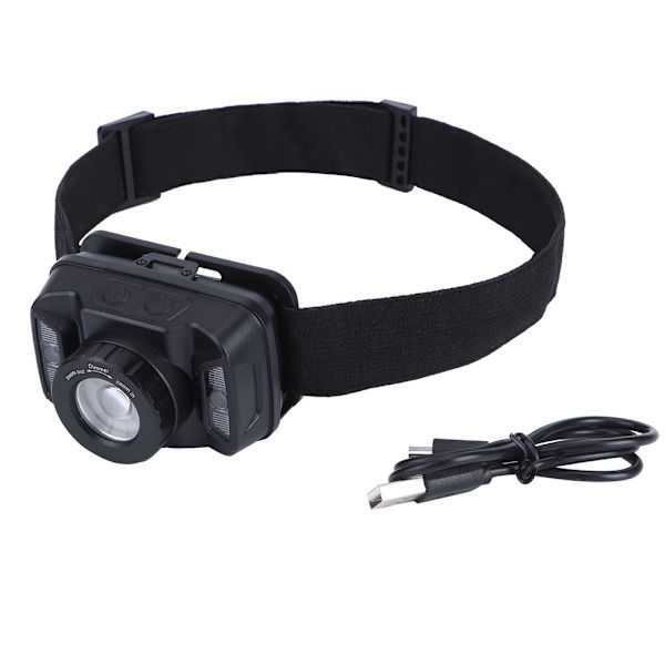 Utomhus Mini Stark LED-huvudlampa med hög effekt USB-laddning för cykling camping fiske