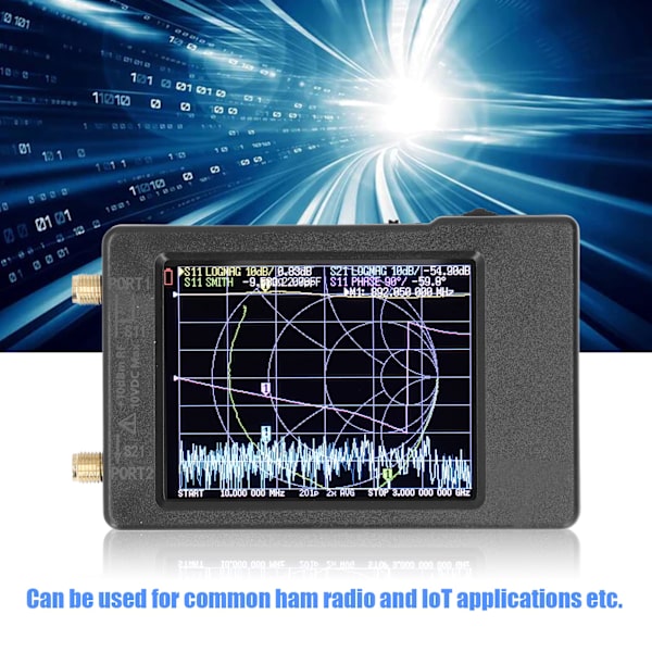 Vektor-nätverksanalysator 50kHz‑6.3GHz 2.8in HF VHF UHF Antennatestnings- och mätverktyg