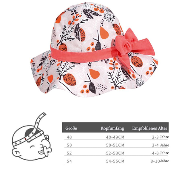 Baby Solhatt Justerbar Andningsbar Solskydd Sommarhatt för Småbarn Flickor Pojkar Kepspiskarehatt med Bred Brätte och UV-skydd UPF 50+ Unisex