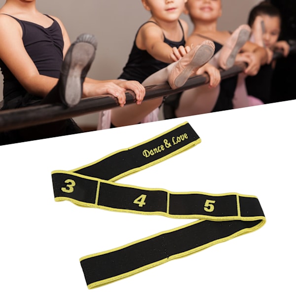 Stretchband för träning - Elastisk, flexibel, polyesterbomull, DIY-kombination, sträckverktyg för barn, gul