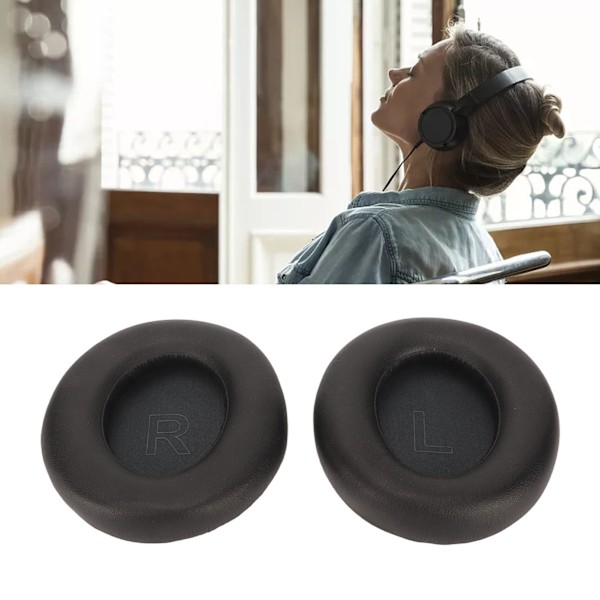 Öronkuddar för Anker Soundcore Life Q30 & Q35, Ultimat Komfort, Slitstarkt Syntetiskt Läder & Högdensitets Memory Foam, Ersättningshörlursöverdrag