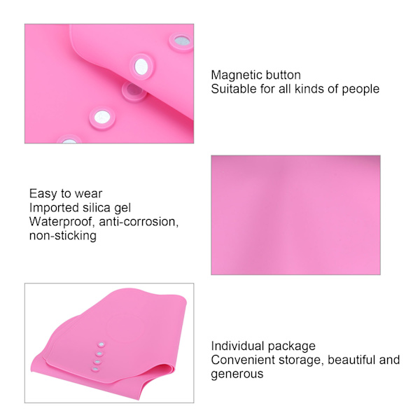 Hårklippningskrage i silikon, frisörsalong, frisörhårklippningskappa, nackskydd, frisörmatta, rosa