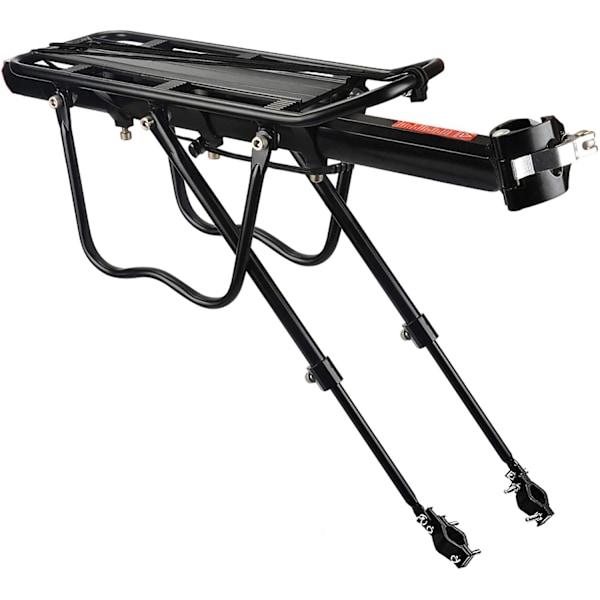 Anpassningsbar cykelpakethållare, snabbkoppling aluminiumlegering ram justerbar bakre pakethållare, stöder tunga laster upp till 50 kg, universell passform för 24-29 tum
