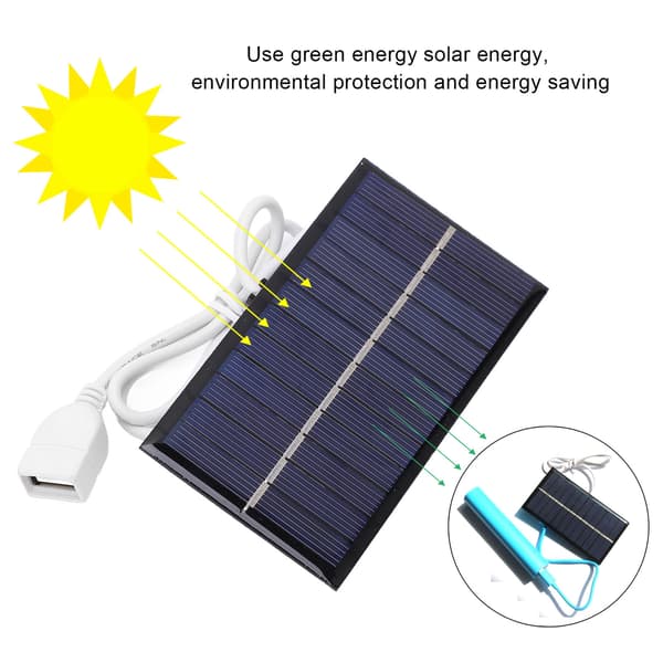 1W 6V Solcellepanel Bærbar DIY Solcellelader Solcelle for Mobiltelefon Hjemmebelysning