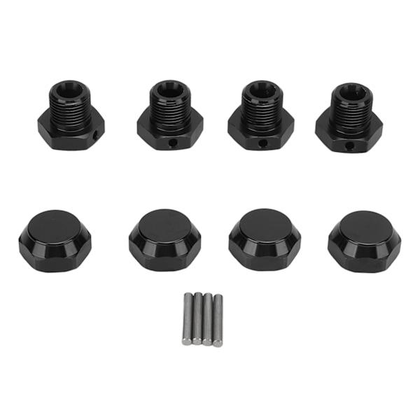 4 st RC-hjulnavsadapterkit i professionell aluminiumlegering, navadapter för ARRMA 1/8 RC-bil, svart