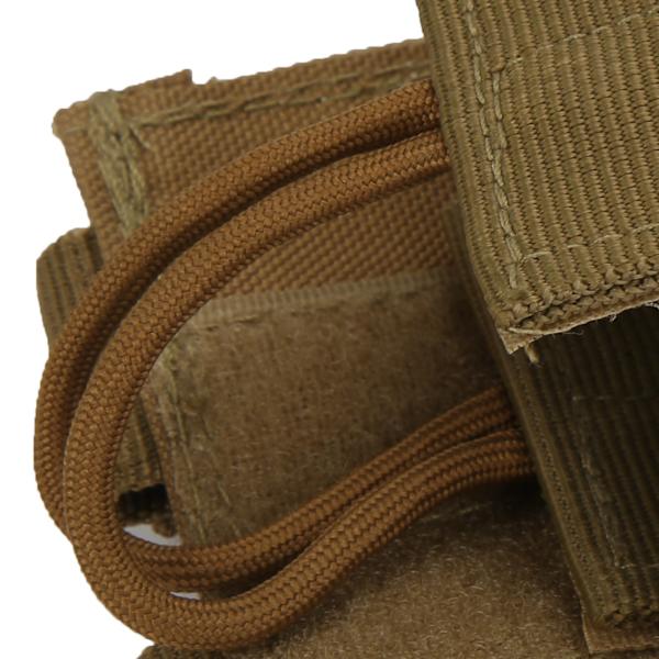 Multifunktionell Molle Radiohållare Holster Walkie Talkie Väska Påse för Tvåvägsradio (Tan )