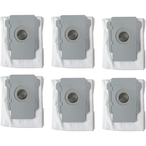 6-pack ersättningsdammsugarpåsar för iRobot Roomba i7, i7+/Plus, s9/Plus E5 E6 E7 dammsugare, Clean Base automatiska påsar
