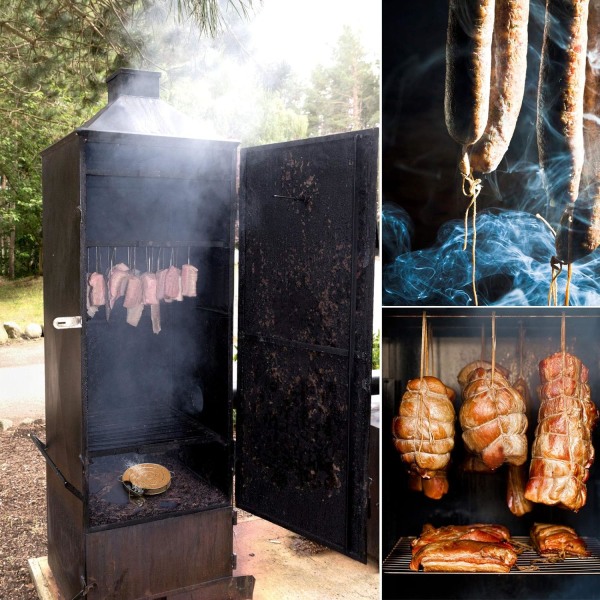 LIHAO Kallrökgenerator för rökare Rökning Kött Fisk med Borste Rengöring Grill