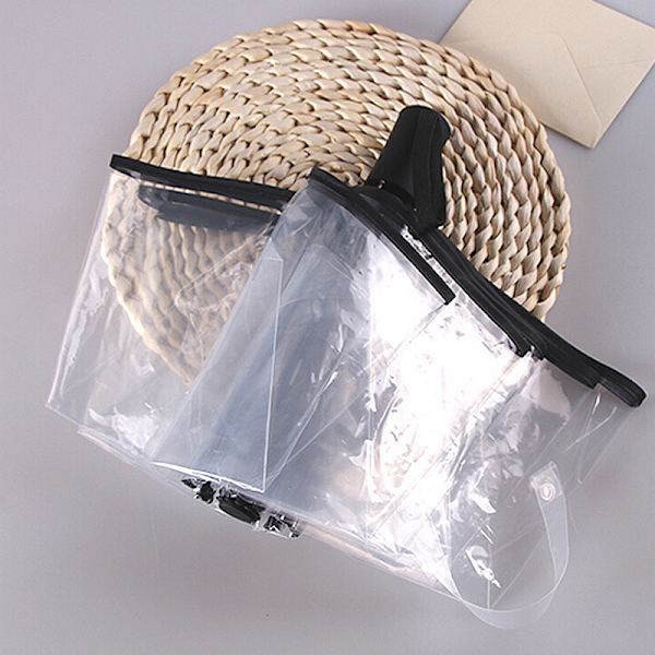 Paraply Transparent Paraply Automatisk Transparent Tri Fold Paraply
