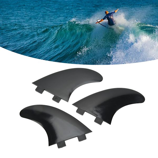 3 st surfbrädefenor PVC snabbkoppling ersättning tri fenor set för longboard surfbräda paddleboard