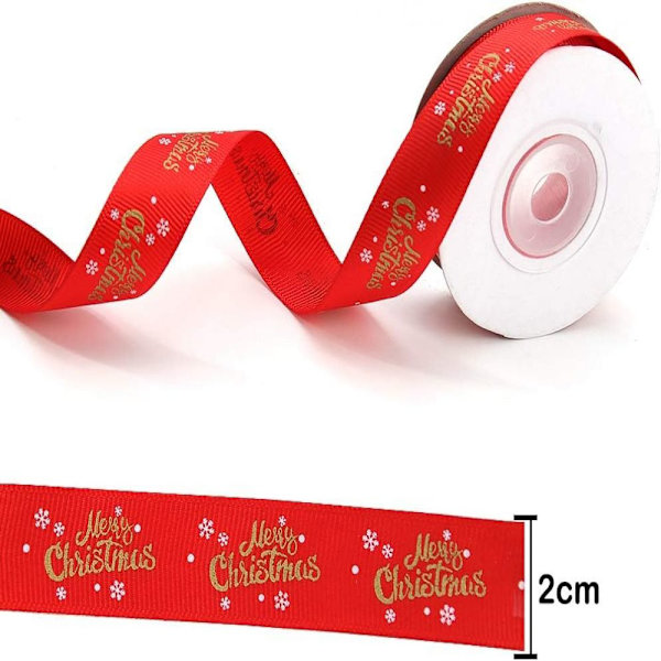 Elegant Julband, Perfekt För Pyssel Och Presentinslagning, Slät Polyester Med Festliga Snöflingemönster, Idealisk För Att Lägga Till En Touch Av Lyx