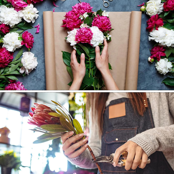Enkelt papper, dubbelfärgat eurasiskt papper, blomomslagspapper, blomomslagsmaterial, blomsteraffärs floristmaterial