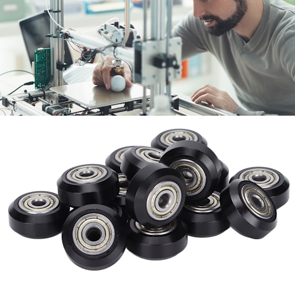 Gantryhjul för Ender 3/3Pro, Hög Utskriftsnoggrannhet 3D-skrivarrullar med Dubbel Lagerdesign, Slitstarkt POM-material Säkerställer Smidig Rörelse Och