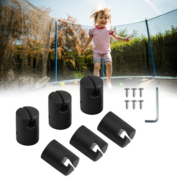 Trampolinskydd Uppgradering, Skruv för Platt Stålplåt Säkerställer Stabilitet, Kompatibilitet med Toppringsystem, Slitstarkt ABS-Material, Praktiskt Tillbehör