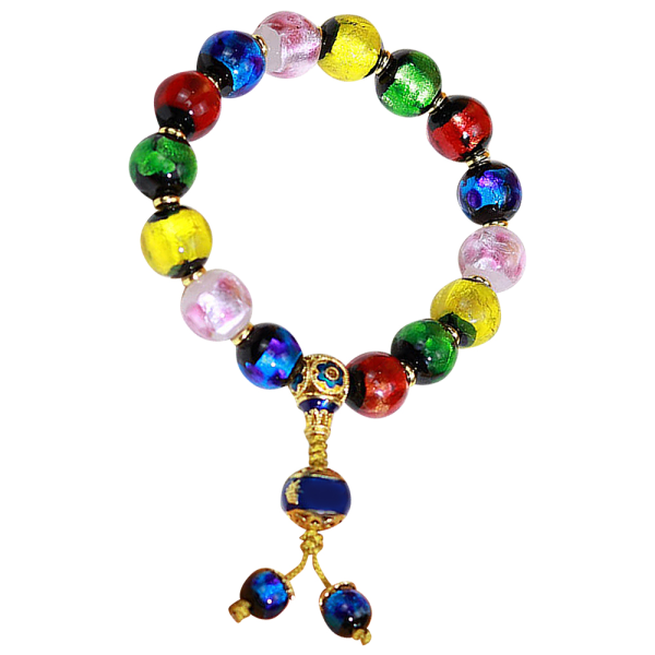 Handgjorda Färgat Glas Armband Beads Stretchy Armband för