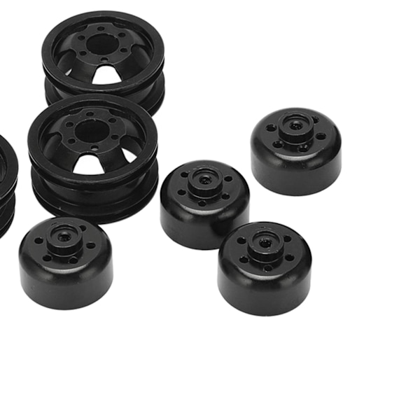 RC-hjulnav i aluminiumlegering för WPL Fj40 C14 C24 B14 B24 B16 B36 1/16 modellfordon - Svart