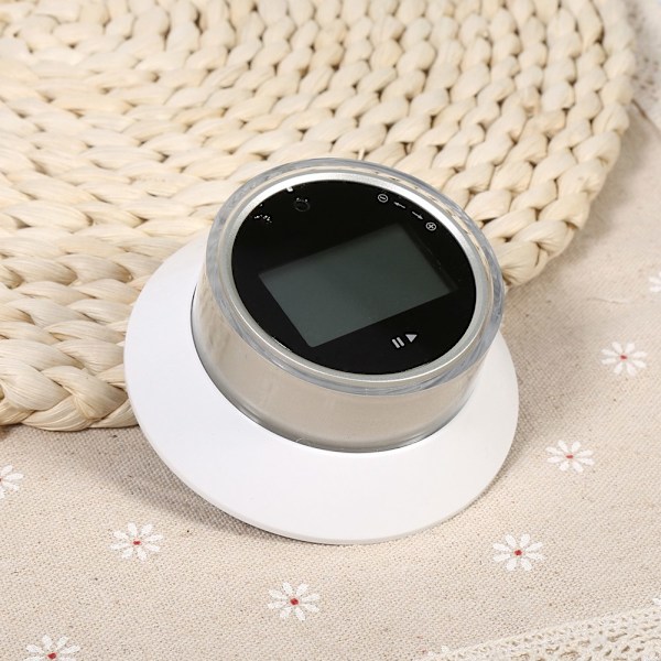 Rund LCD Digital Kök Matlagning Timer Magnetisk Nedräkning Upp Klocka Alarm Påminnelse (Vit)