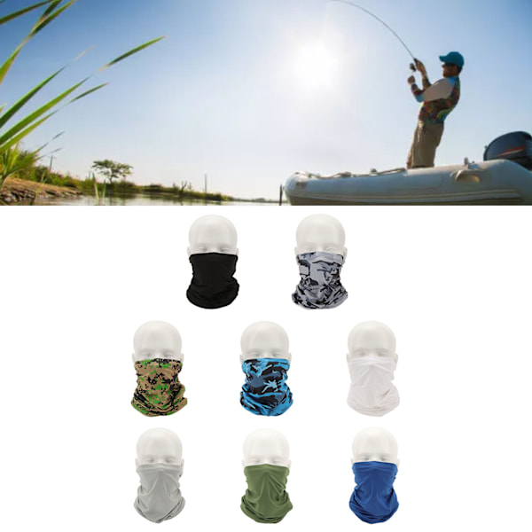 8 st Solskyddsscarf för utomhus Snabbtorkande Multifunktionell Andningsbar Solkylande Vindtät Ansiktsöverdrag Halshalsduk