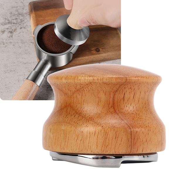 Kaffe Press Distributör Trähandtag Lättvikt Enkel Användning Robust Kaffe Nivåer 51mm/2in